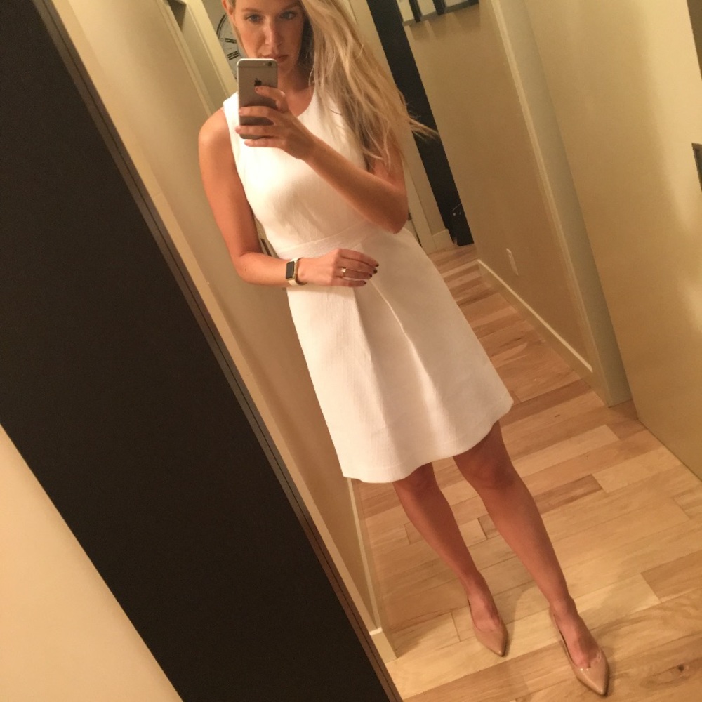 White A-line dress. Size small.